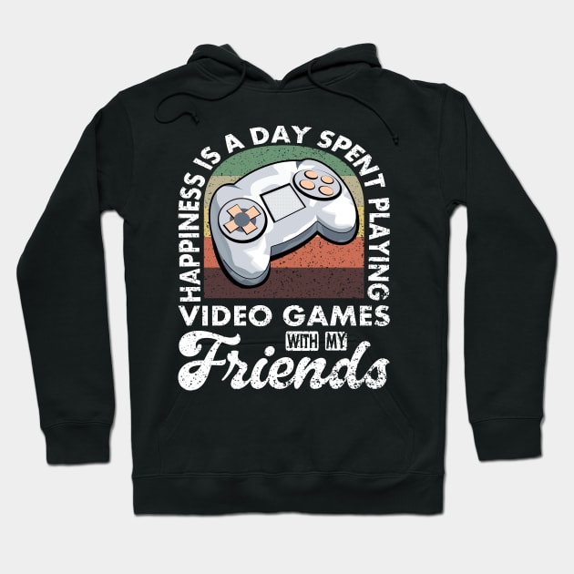 Gaming Quote Playing Video Games With My Friends Hoodie by JaussZ